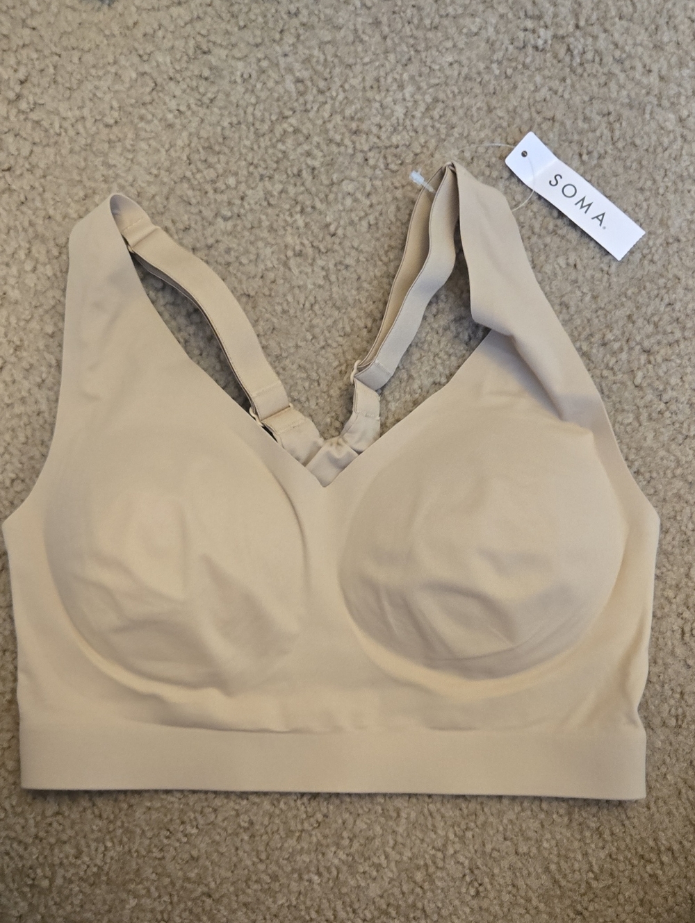 Soma Wireless Enbliss Racerback Bralette Size Size M Nude